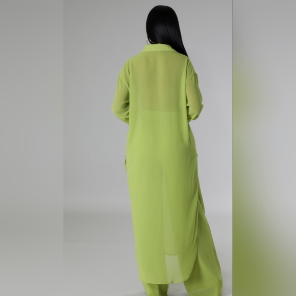 008.🔴  HIGH WAISTED WIDE LEG PANT SET - Picture 4 of 6